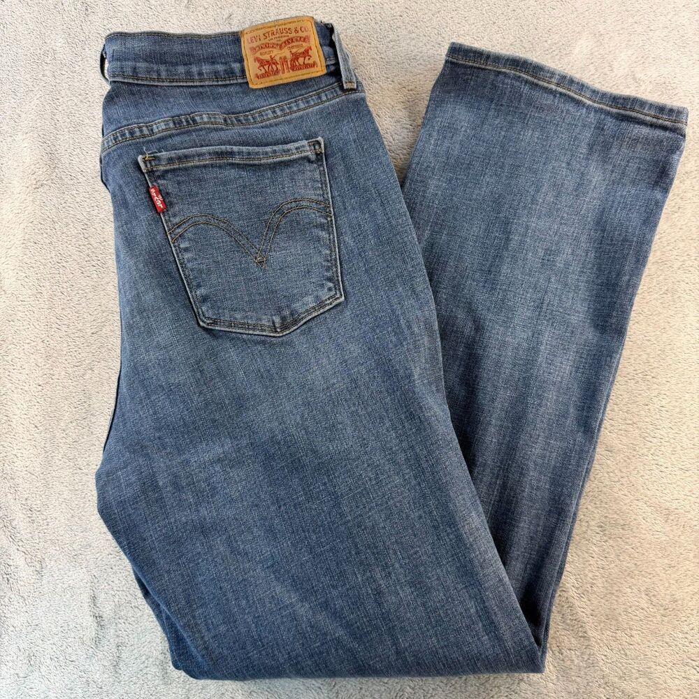 Levi's 505 Straight Leg Jeans Mens Size W33 L30 Medium Wash Blue Denim Pants